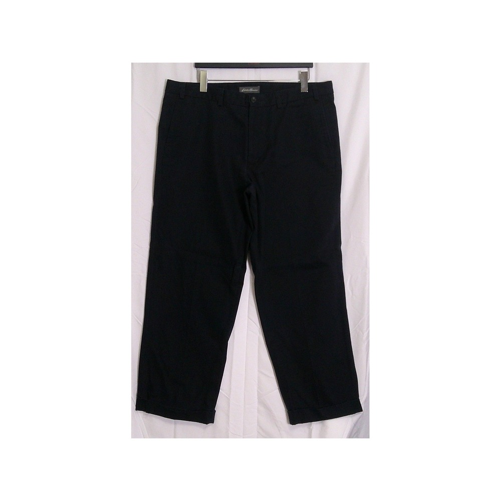Eddie Bauer Mens deep navy Relaxed Fit Wrinkle Free Cotton Dress Pants Size 40